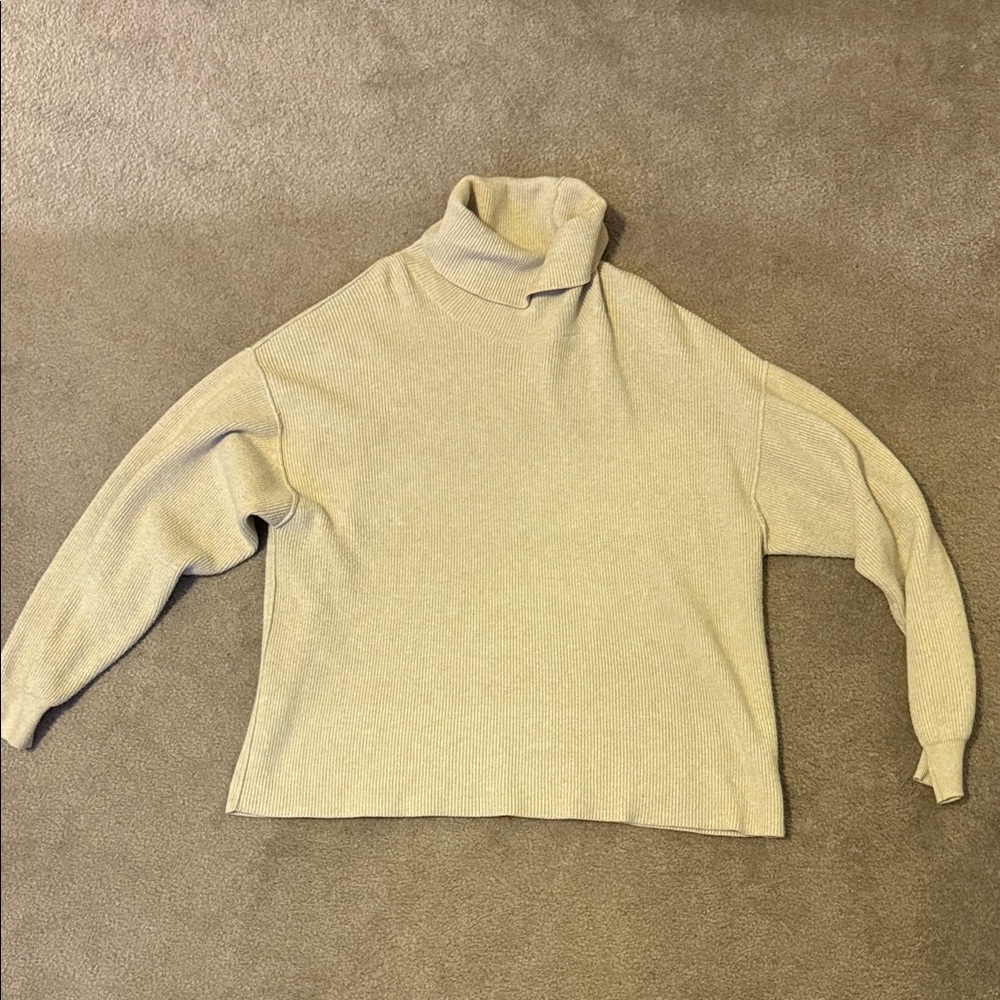 Free People Ribbed Beige Sweater